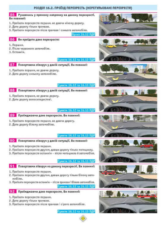 Тести з ПДР. Офіційні екзаменаційні запитання для складання іспитів за всіма категоріями. (вид-во Моноліт)