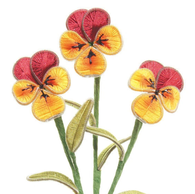 Ганутель: Квіти з ниток і дроту