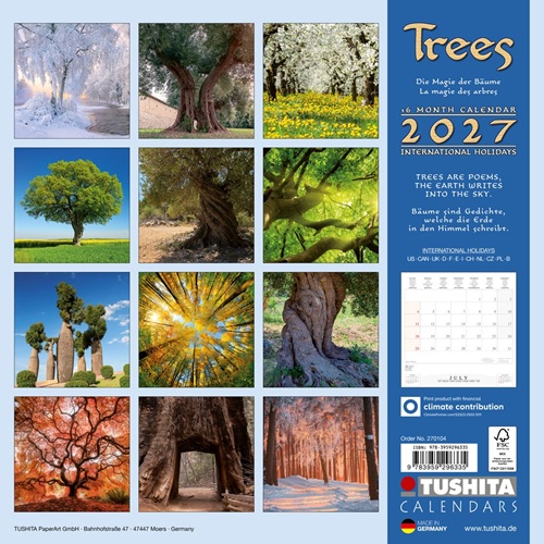 Настенный календарь. Trees 2027 (Деревья 2027)